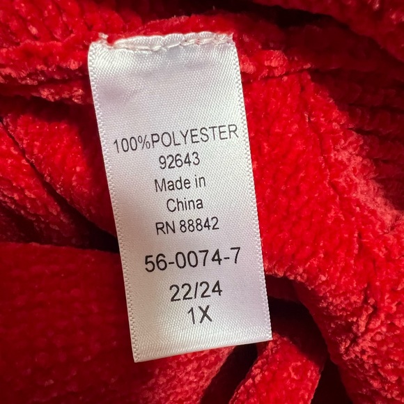 ELLOS WRAP BRIGHT RED SOFT SWEATER LONG SLEEVE SIZE 22/24 1X. - Picture 7 of 9